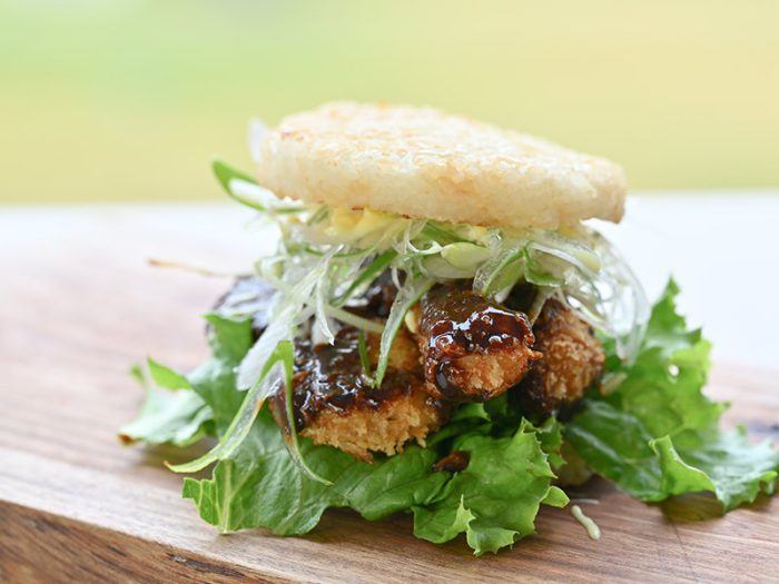 海鮮フライライスバーガー